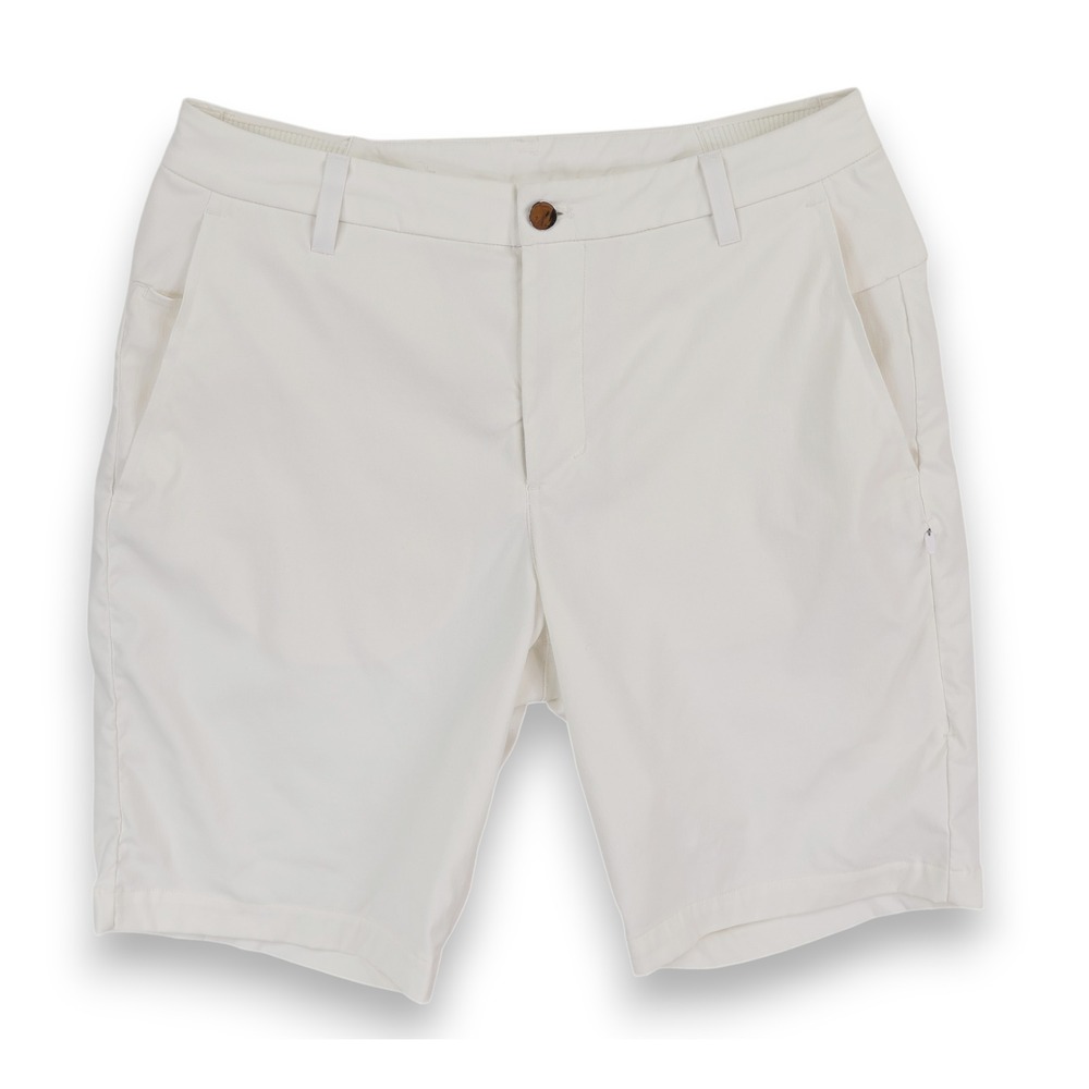 Lululemon Commission Golf Short Mens 32 White 10" Athletic Golf Stretch